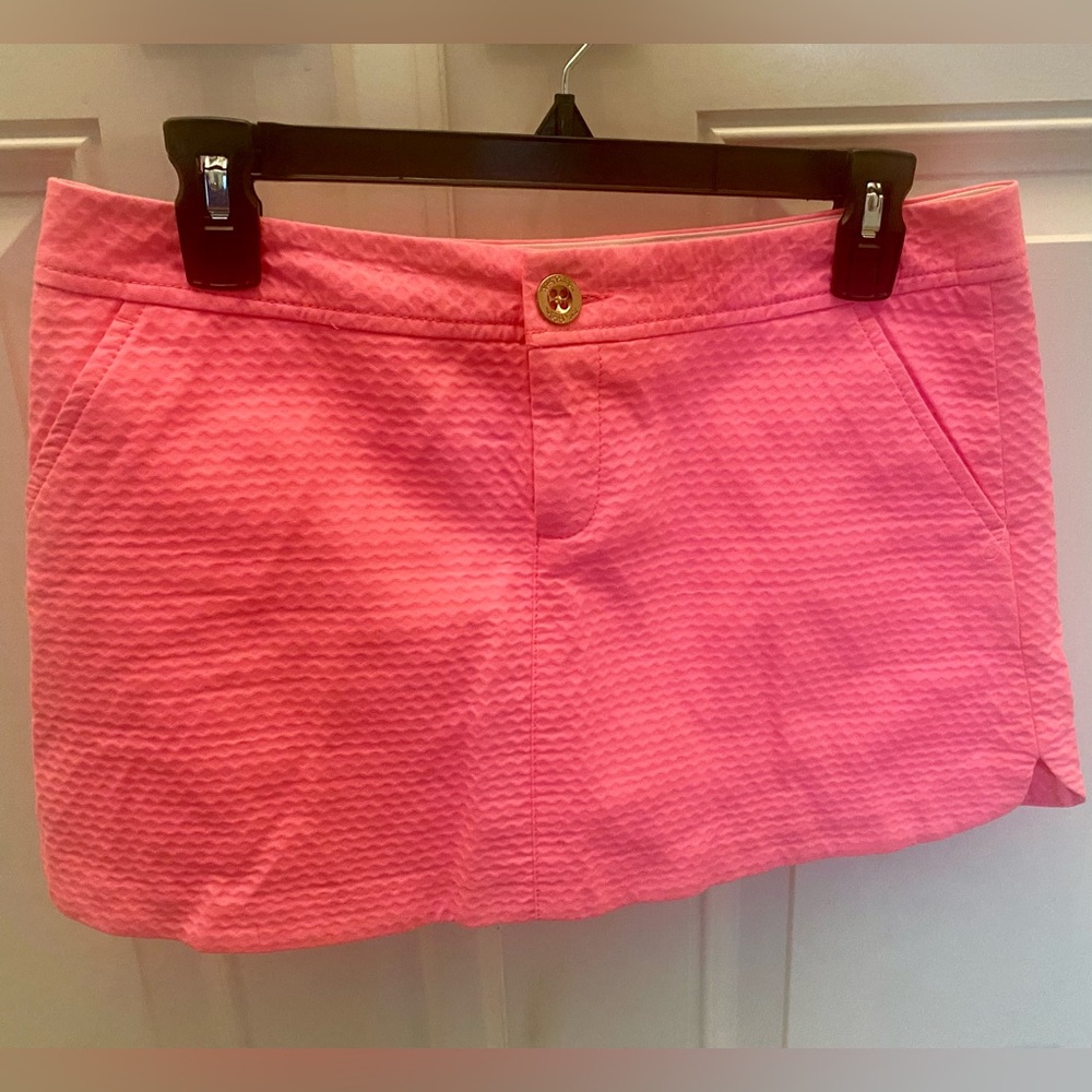 Lilly Pulitzer Vibrant Pink Mini Skort sz 2